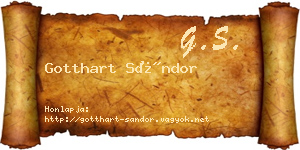 Gotthart Sándor névjegykártya